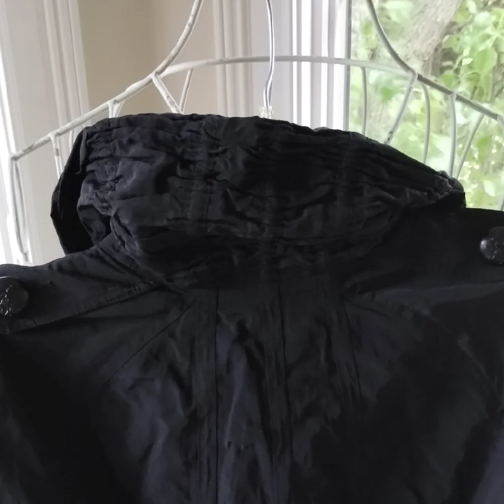 Etcetera Black Pea Coat with Standing Collar - Picture 10 of 15